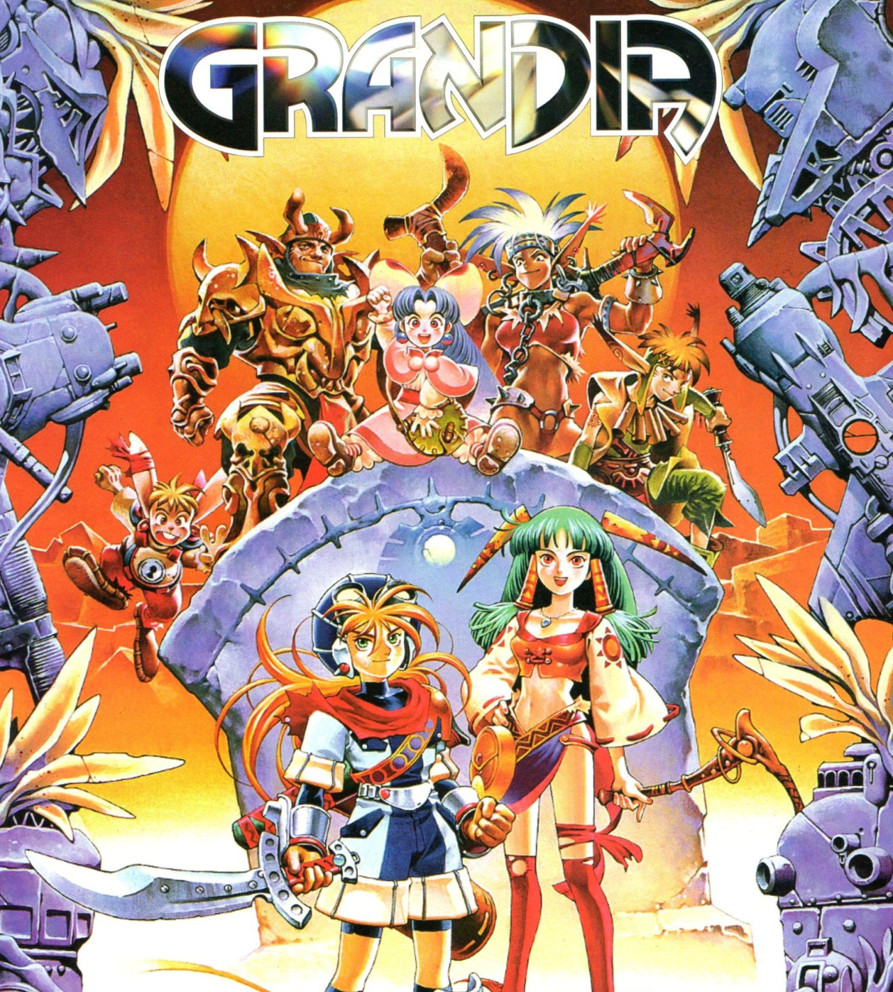 Grandia (video game, JRPG, turn-based RPG, high fantasy