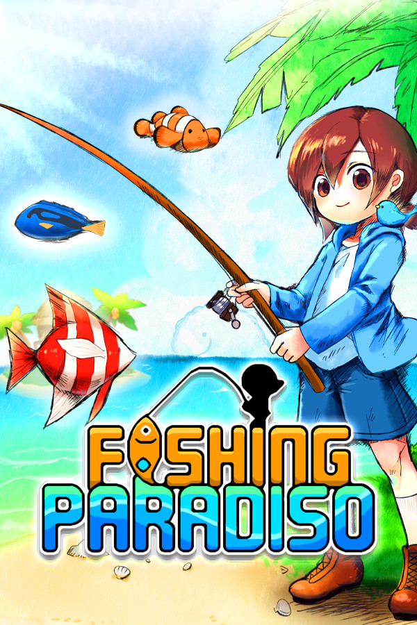 Fishing Paradiso (video game, life simulation, fishing, anime art