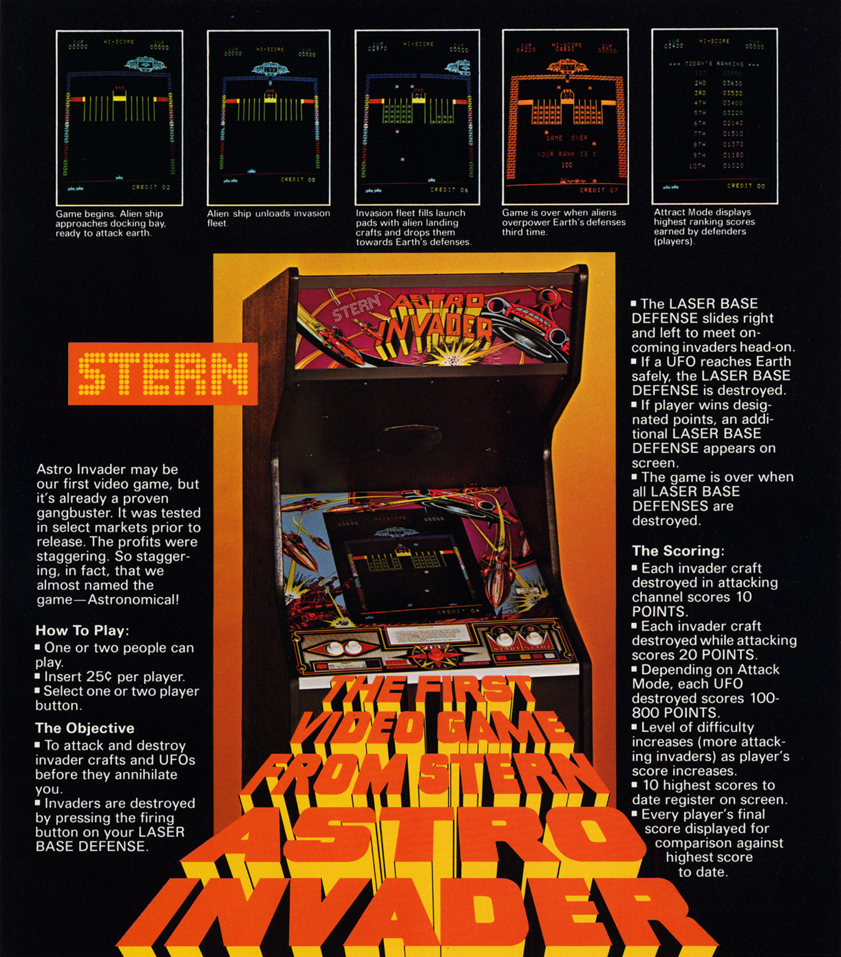Kamikaze (video game, fixed shooter, space, alien, arcade) reviews ...