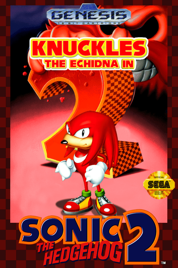 Knuckles The Echidna In Sonic The Hedgehog 2 Video Game 2d Platformer