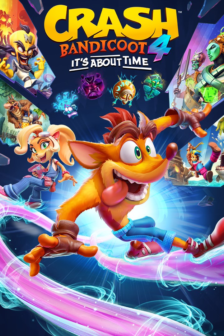 Crash Bandicoot 4 It's About Time (video game, 3D platformer, comedy, fantasy, time travel, hub