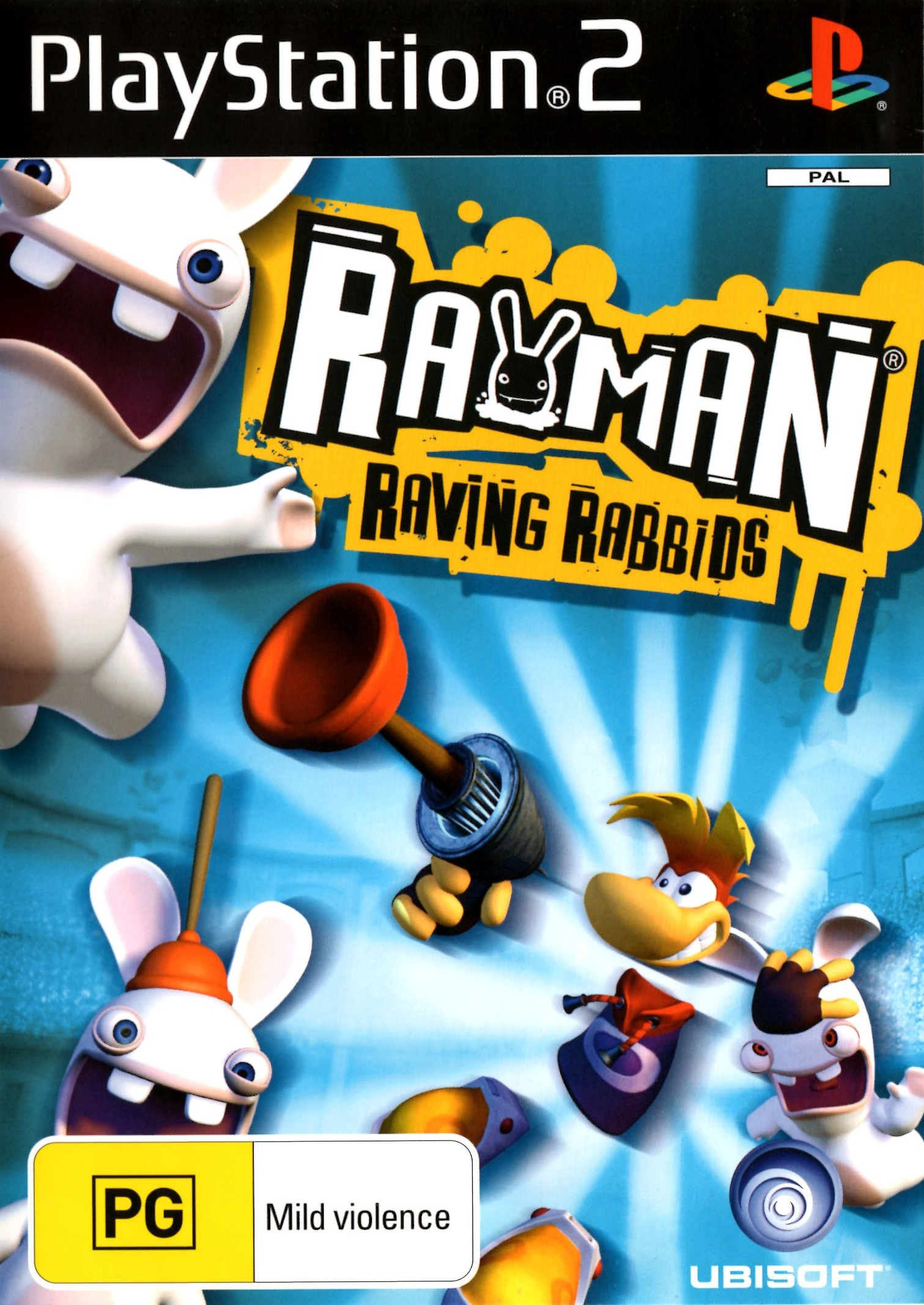 Rayman Raving Rabbids (video game, PS2, 2006) reviews & ratings ...