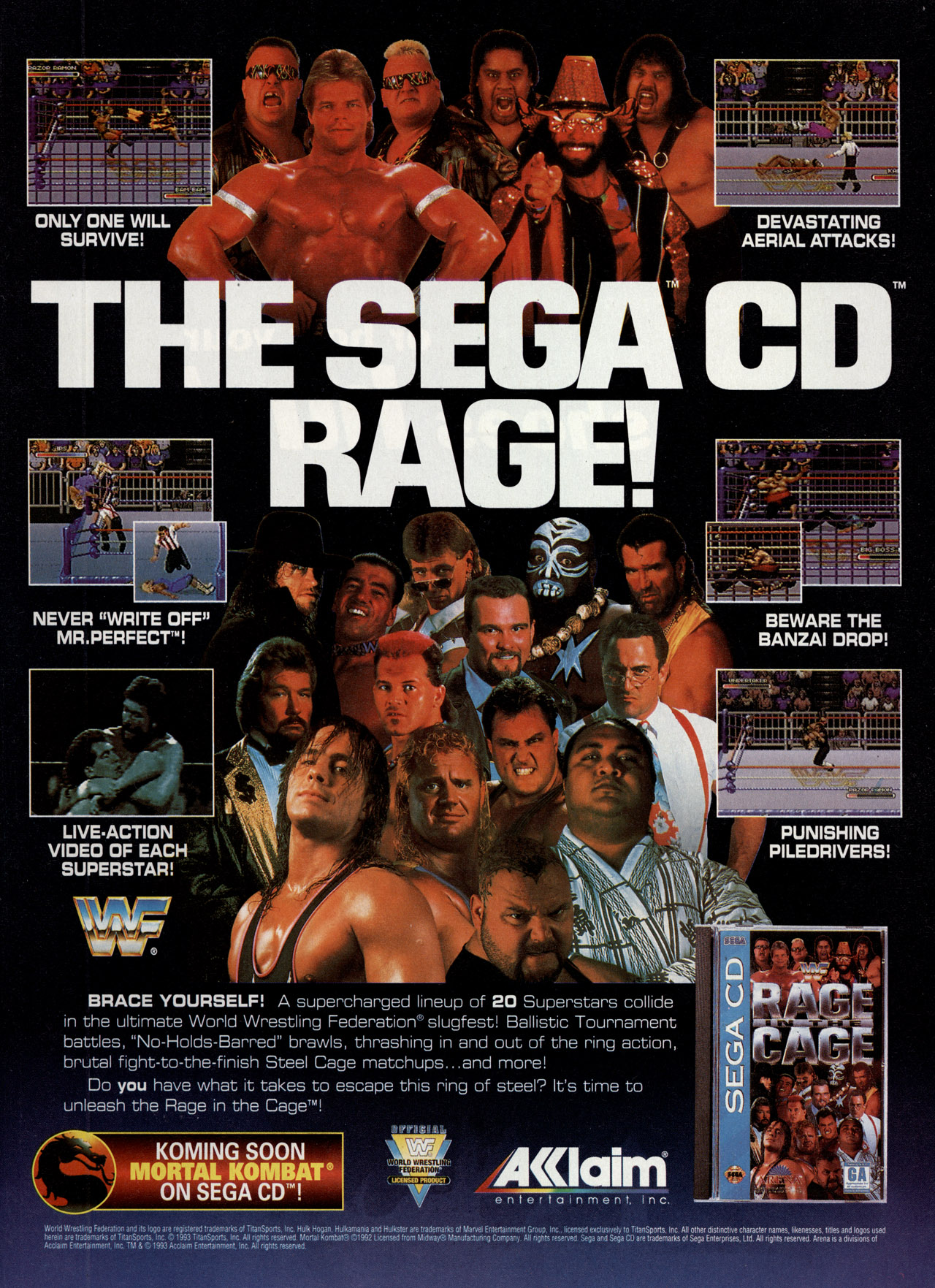 レアソフト【メガCD】マニア・ツアー WWF RAGE IN THE CAGE
