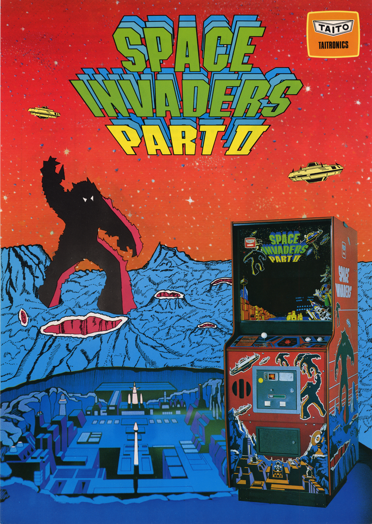 Space Invaders Part II (video game, fixed shooter, space