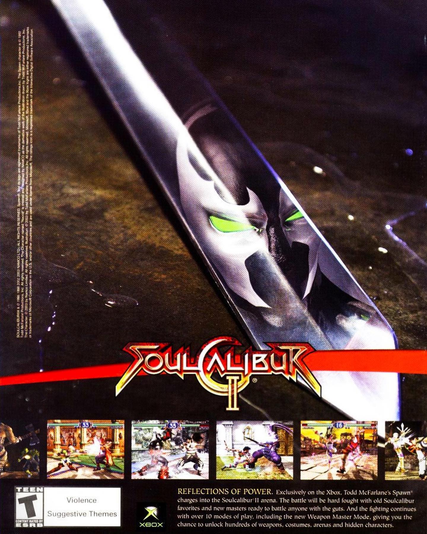 SoulCalibur II (video game, 3D fighting, fantasy, side view