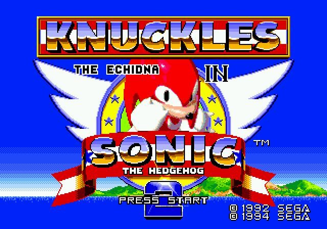 Knuckles The Echidna In Sonic The Hedgehog 2 Video Game 2d Platformer
