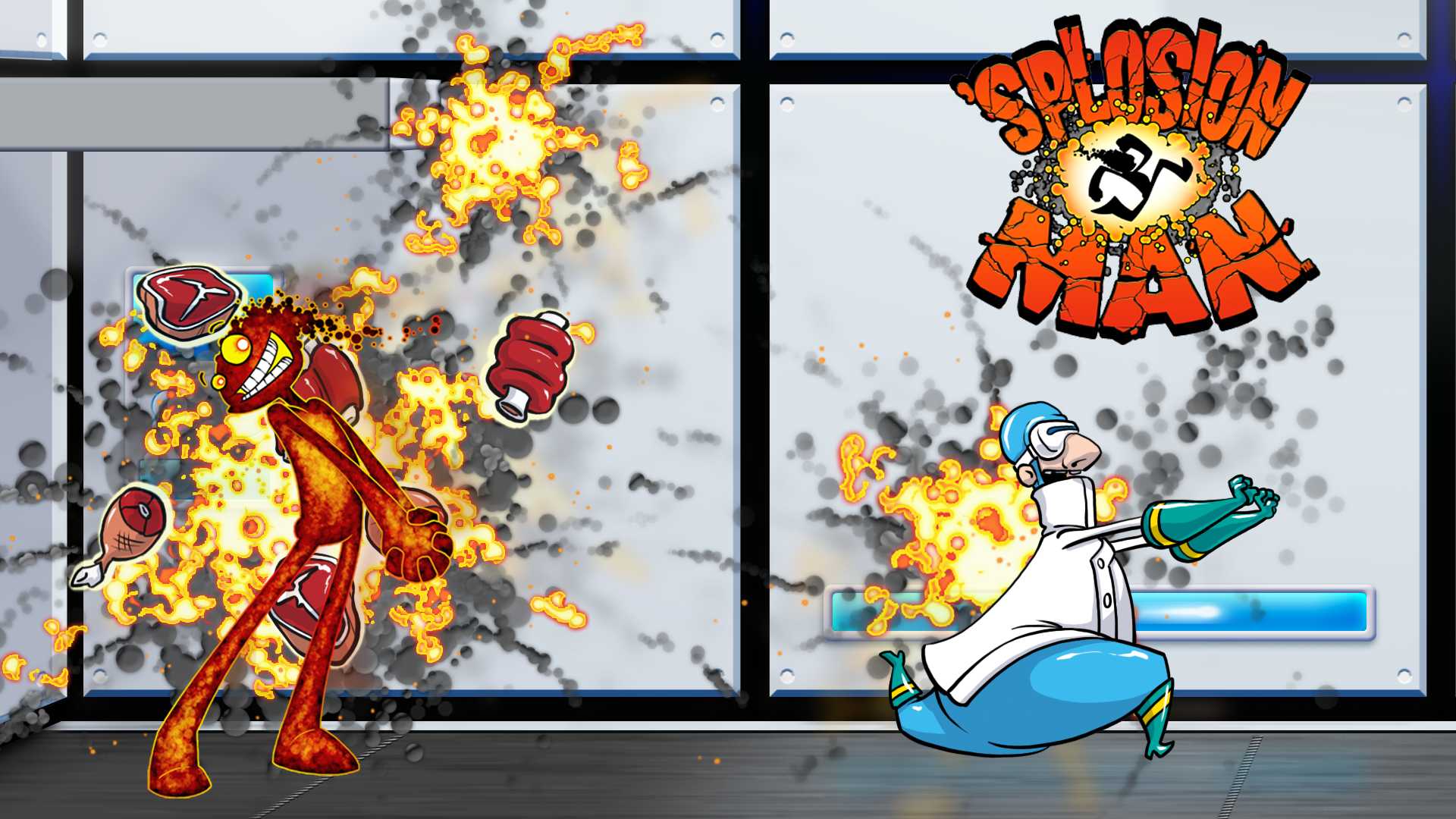 'Splosion Man (video game, 2D platformer, comedy, science fiction ...