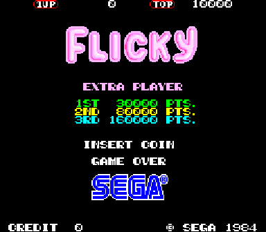 Flicky (video game, Arcade, 1984) reviews & ratings - Glitchwave video ...