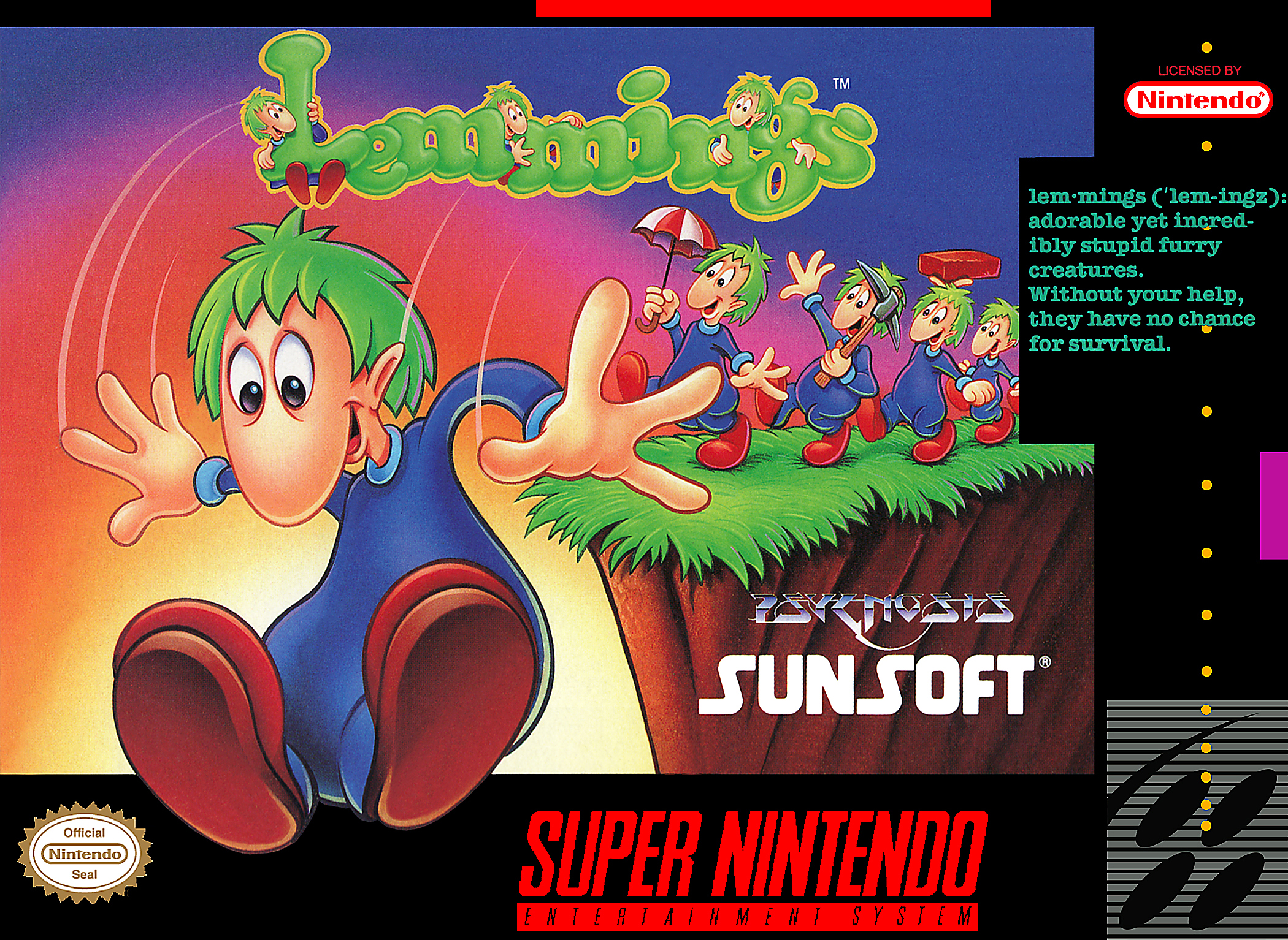Lemmings (video game, SNES, 1992) reviews & ratings - Glitchwave