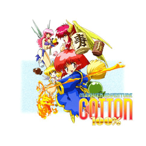 Cotton 100% (video game, cute 'em up, scrolling shooter, anime art