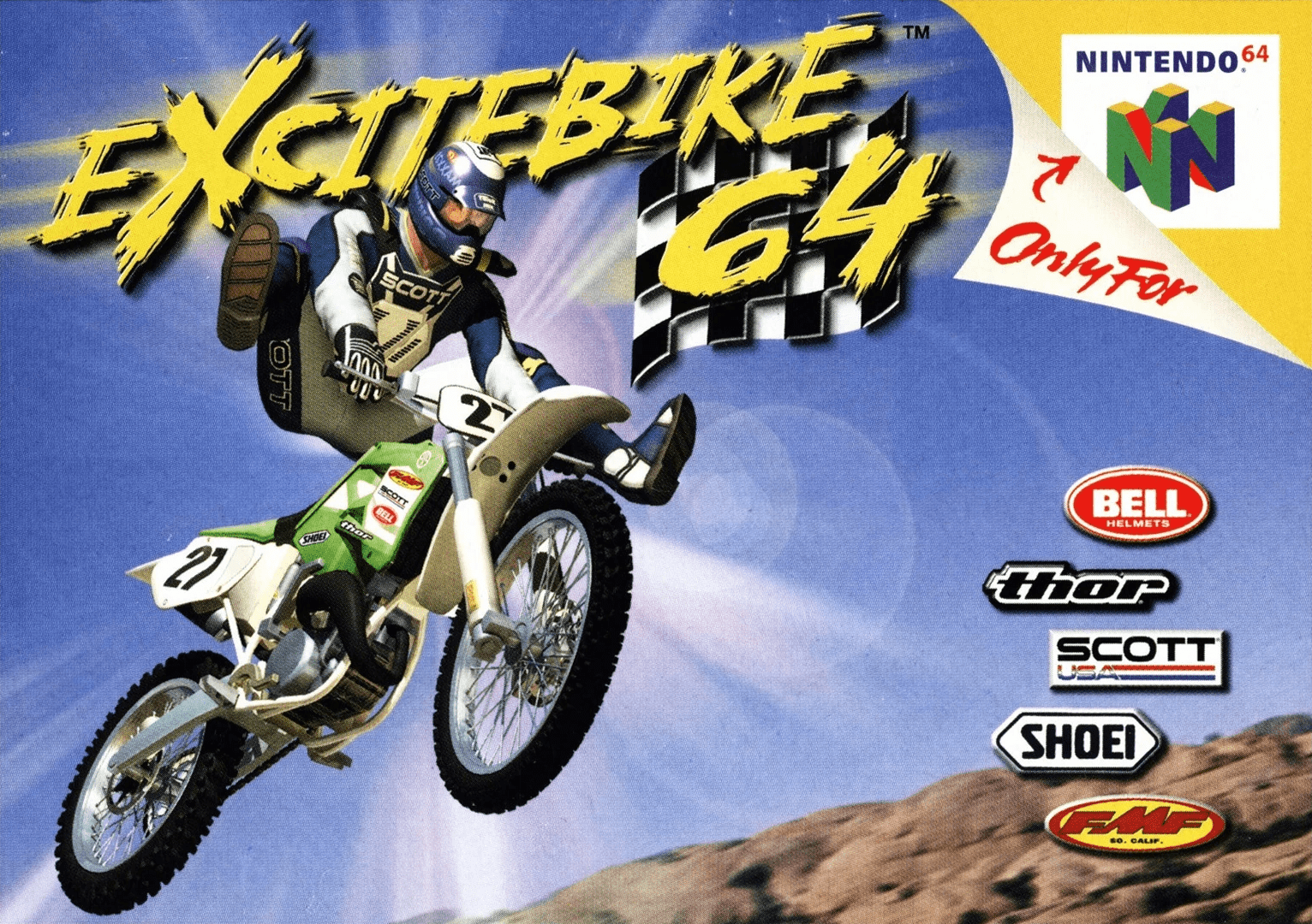 Excitebike 64 (video game, racing, motorcycle, third-person, low