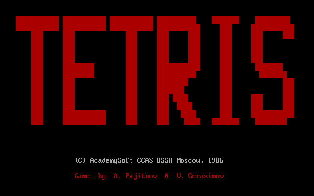 Tetris [AcademySoft/Mirrorsoft] (video game, DOS, 1986) reviews ...