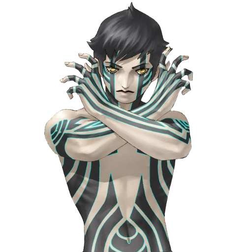 Kazuma Kaneko's design for the Demi-Fiend, protagonist of Shin Megami Tensei III: Nocturne