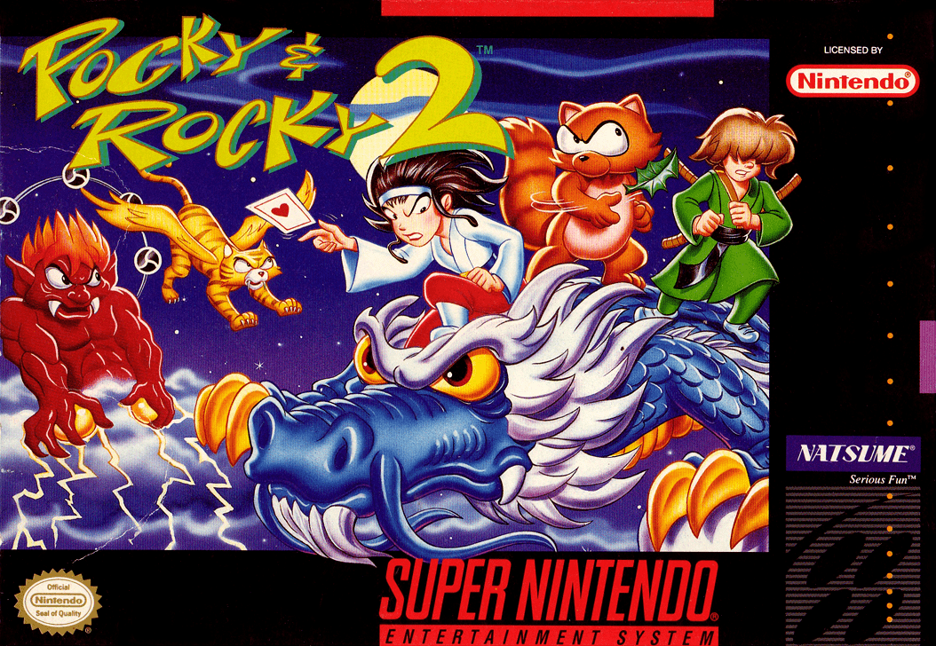 Pocky & Rocky 2 [奇々怪界-月夜草子] (video game, SNES, 1994