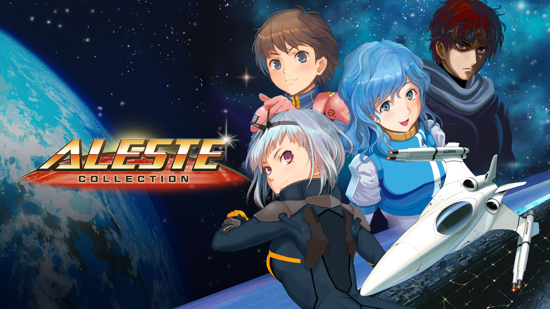 Aleste Collection (video game, scrolling shooter, space, science